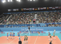 Bakı 2015: Voleybol yarışlarında bürünc medal qarşılaşması. Azərbaycan, 27 iyun 2015